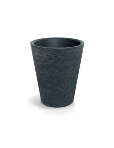 Pflanzkübel rund Ø60 × 70 cm Steinoptik, 58 L – Schwarz-Granit | Töpferkönig