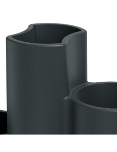 Blumenkübel rund Ø38 × 58 cm matt, 19 L – Dunkelgrau | Töpferkönig 2