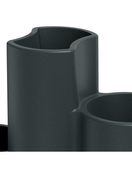 Pflanzgefäß Stufenform 80 × 30 × 56 cm matt, 21 L – Dunkelgrau | Töpferkönig