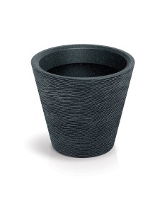 Blumentopf rund Ø40 × 34 cm Steinoptik, 22 L – Schwarz-Granit | Töpferkönig