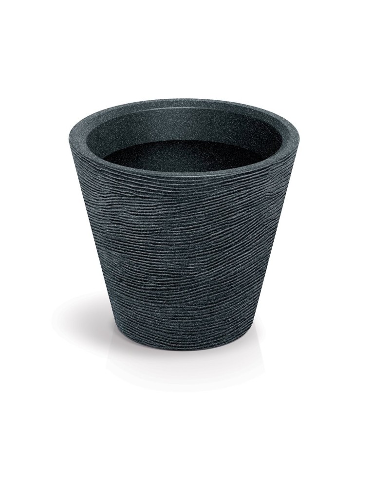 Blumentopf rund Ø40 × 34 cm Steinoptik, 22 L – Schwarz-Granit | Töpferkönig