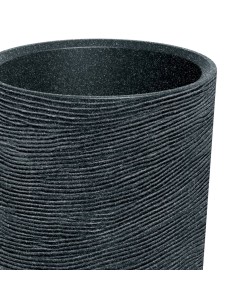 Blumentopf rund Ø40 × 34 cm Steinoptik, 22 L – Schwarz-Granit | Töpferkönig 2