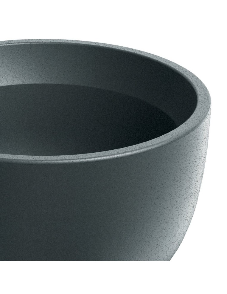 Blumentopf rund Ø40 × 26 cm matt, 12 L – Graphit | Töpferkönig