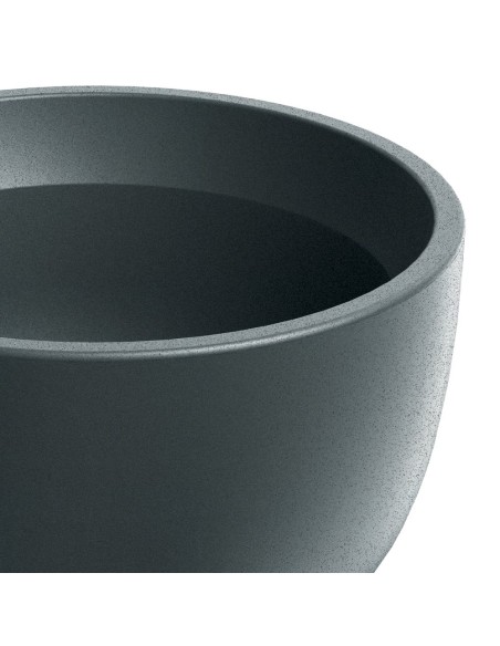 Blumentopf rund Ø58 × 45 cm matt, 74 L – Graphit | Töpferkönig