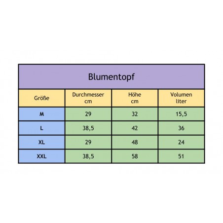 Blumenkübel mit Effekt 3D Slim in Anthrazit mit Einsatz, Größe: L