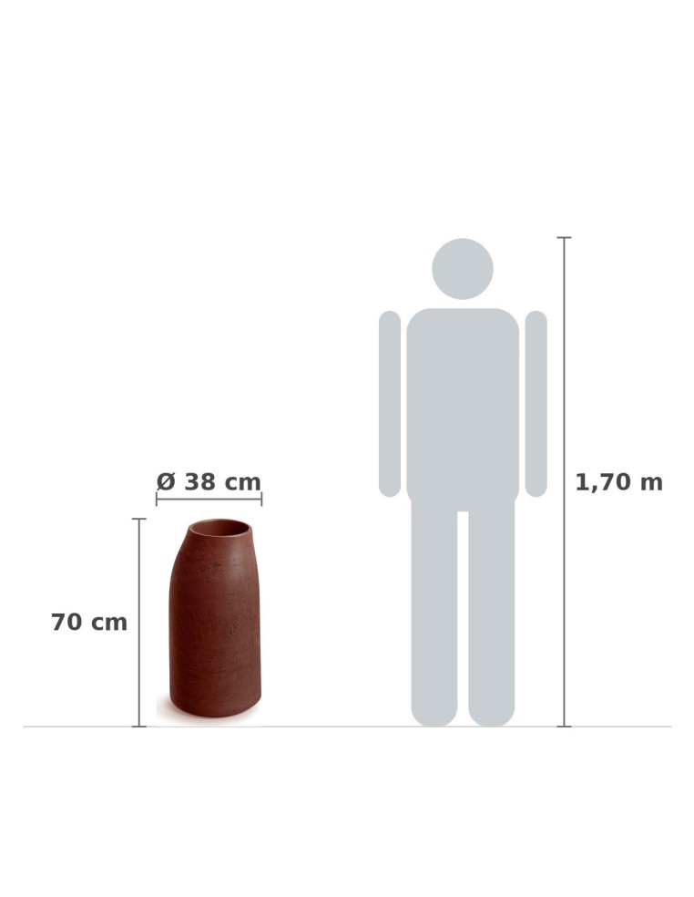 Pflanzsäule rund Ø38 × 70 cm Steinoptik, 8 L – Rotocker | Töpferkönig