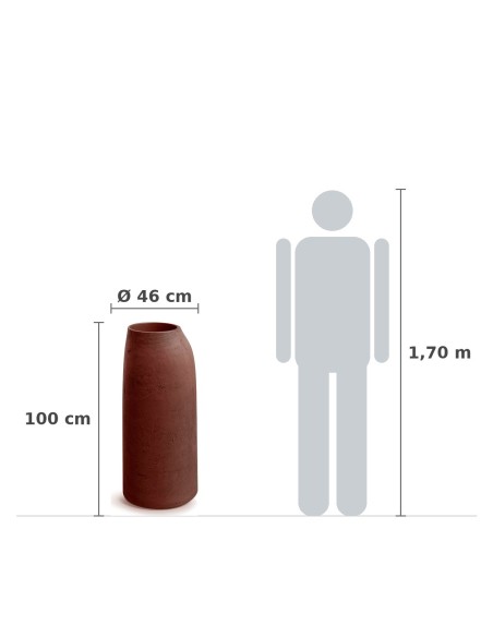 Pflanzsäule rund Ø46 × 100 cm Steinoptik, 14 L – Rotocker | Töpferkönig