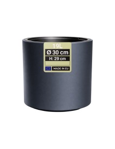 Vaso rotondo Ø30 × 29 cm opaco, 19 L – Antracite | Töpferkönig