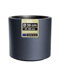 Pot de fleurs rond Ø39 × 38 cm mat, 44 L – Anthracite | Töpferkönig