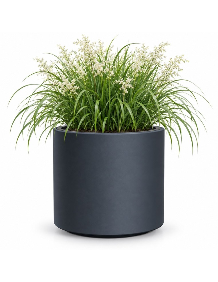 Blumentopf rund Ø39 × 38 cm Matt, 44 L – Anthrazit | Töpferkönig