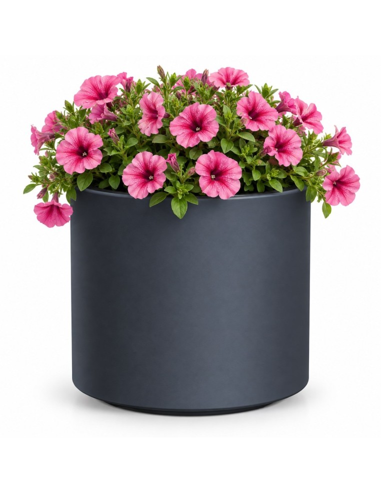 Pot de fleurs rond Ø39 × 38 cm mat, 44 L – Anthracite | Töpferkönig