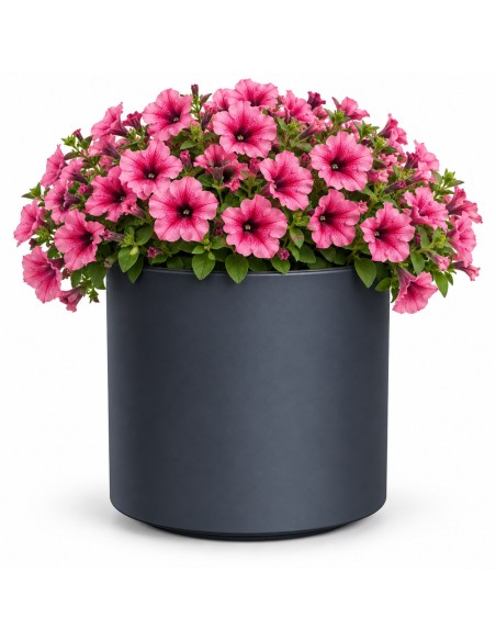 Pot de fleurs rond Ø47 × 45 cm mat, 74 L – Anthracite | Töpferkönig