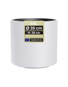 Vaso rotondo Ø39 × 38 cm opaco, 44 L – Bianco | Töpferkönig
