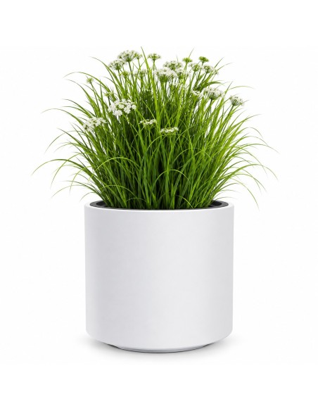 Pot de fleurs rond Ø39 × 38 cm mat, 44 L – Blanc | Töpferkönig