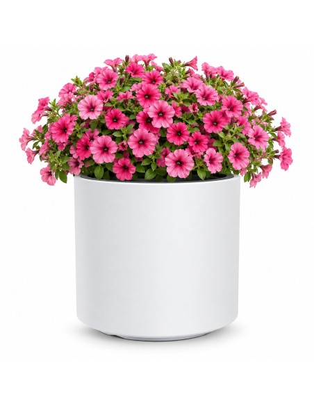 Maceta redonda Ø39 × 38 cm mate, 44 L – Blanco | Töpferkönig