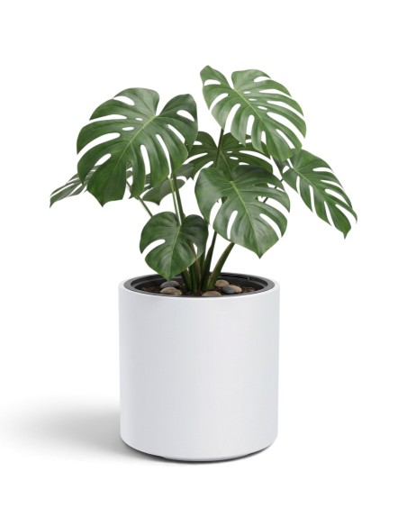 Pot de fleurs rond Ø39 × 38 cm mat, 44 L – Blanc | Töpferkönig