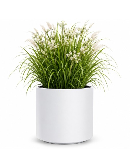 Bloempot rond Ø47 × 45 cm mat, 74 L – Wit | Töpferkönig