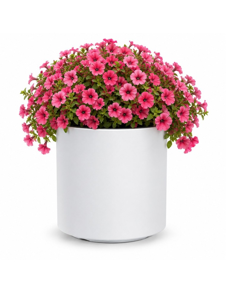 Blumentopf rund Ø47 × 45 cm Matt, 74 L – Weiß | Töpferkönig