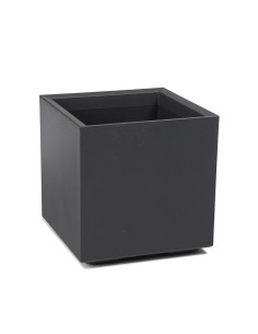 Pflanzkübel eckig mit Rollen 40 × 40 × 40 cm matt, Einsatz 36 L – Anthrazit | Töpferkönig