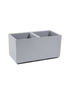 Pflanzkasten mit Rollen 80 × 40 × 40 cm matt, 2 Einsätze je 36 L – Grau | Töpferkönig