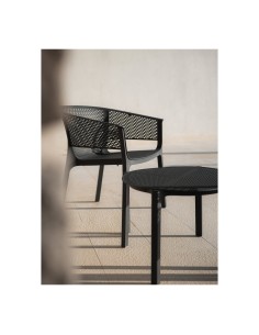 Gartenstuhl mit Armlehnen 4er-Set mit Lochmuster, stapelbar – Weinrot | Töpferkönig 2