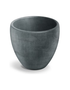 Pflanzkübel rund Ø60 × 54 cm Steinoptik, 54 L – Graphit | Töpferkönig