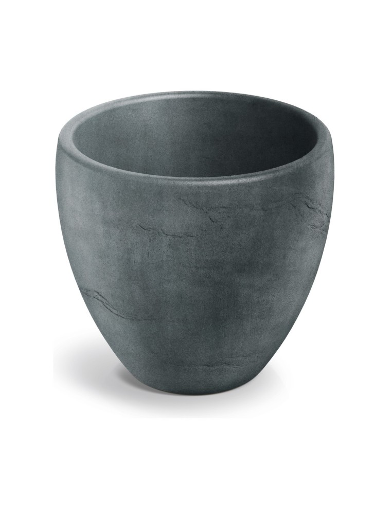 Pflanzkübel rund Ø60 × 54 cm Steinoptik, 54 L – Graphit | Töpferkönig