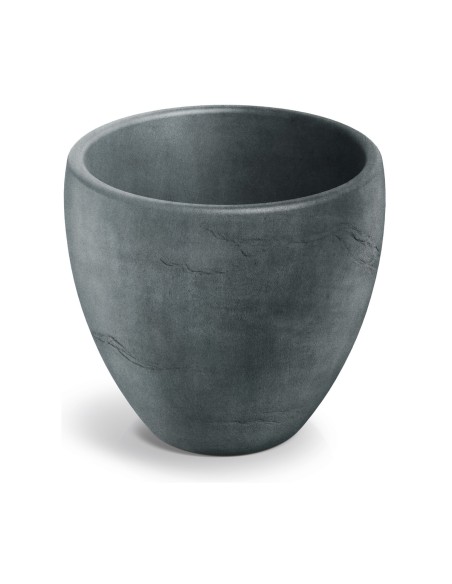 Pflanzkübel rund Ø60 × 54 cm Steinoptik, 54 L – Graphit | Töpferkönig