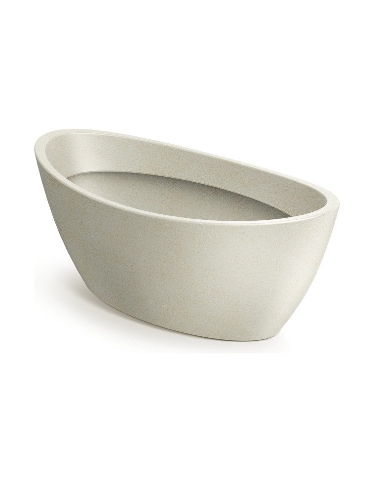 Pflanzschale oval 40 × 20 × 16 cm Steinoptik, 5 L – Sand | Töpferkönig