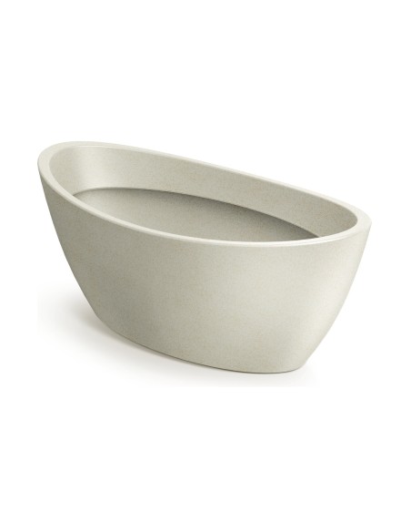 Pflanzschale oval 40 × 20 × 16 cm Steinoptik, 5 L – Sand | Töpferkönig