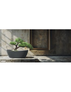 Pflanzschale oval 40 × 20 × 16 cm Steinoptik, 5 L – Graphit | Töpferkönig 2