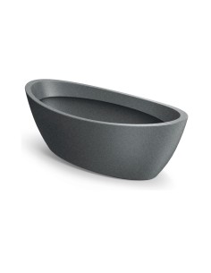 Pflanzschale oval 60 × 28 × 20 cm Steinoptik, 16 L – Granit hell | Töpferkönig
