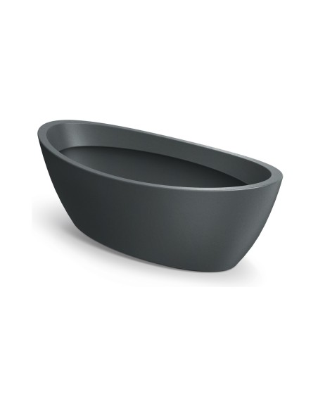Pflanzschale oval 60 × 28 × 20 cm Steinoptik, 16 L – Graphit | Töpferkönig