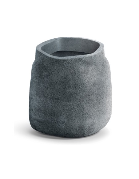Blumentopf rund Ø38 × 40 cm Steinoptik, 37 L – Betongrau | Töpferkönig