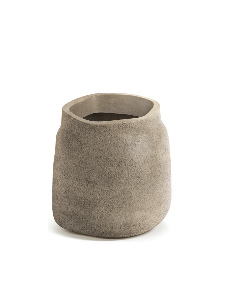 Blumentopf rund Ø38 × 40 cm Steinoptik, 37 L – Macchiato | Töpferkönig