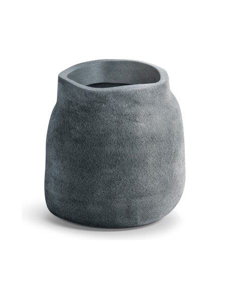 Blumentopf rund Ø46 × 47 cm Steinoptik, 58 L – Betongrau | Töpferkönig