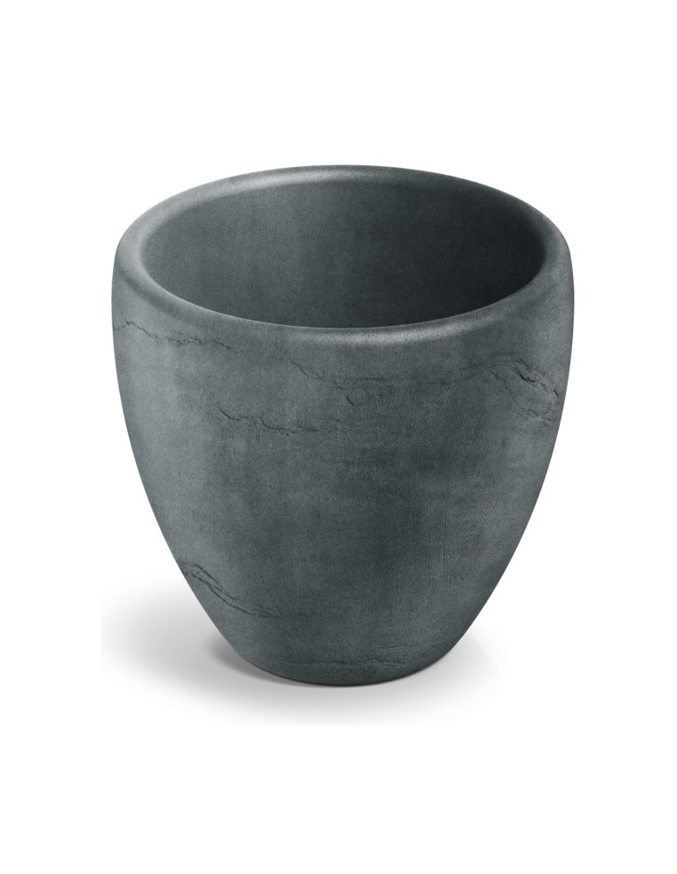 Blumentopf rund Ø40 × 36 cm Steinoptik, 16 L – Graphit | Töpferkönig