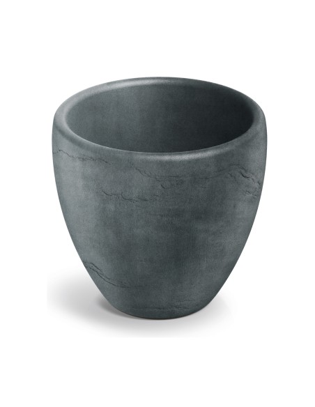 Blumentopf rund Ø40 × 36 cm Steinoptik, 16 L – Graphit | Töpferkönig