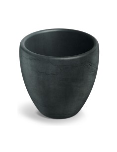 Blumentopf rund Ø40 × 36 cm Steinoptik, 16 L – Dunkelgrau | Töpferkönig