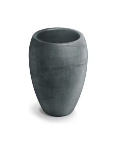 Blumenkübel rund Ø40 × 54 cm Steinoptik, 13 L – Graphit | Töpferkönig
