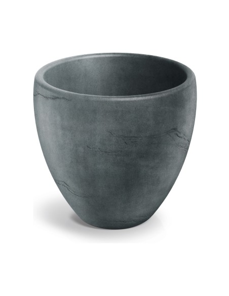 Pflanzkübel rund Ø80 × 74 cm Steinoptik, 134 L – Graphit | Töpferkönig