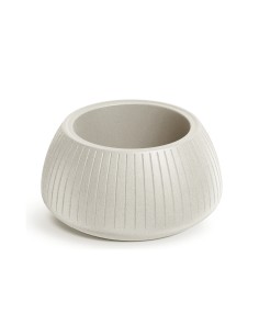Pflanzschale rund Ø40 × 20 cm gerillt, 6 L – Sand | Töpferkönig