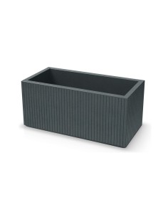 Pflanzkasten 80 × 38 × 36 cm gerillt, 58 L – Graphit | Töpferkönig
