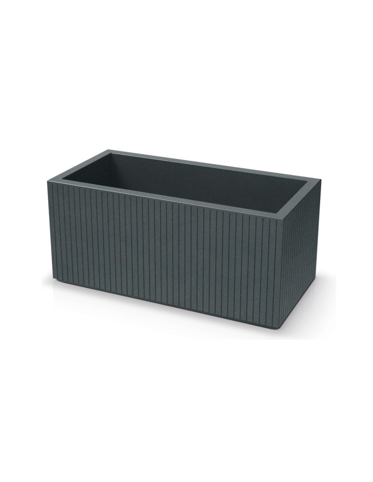 Pflanzkasten 80 × 38 × 36 cm gerillt, 58 L – Graphit | Töpferkönig