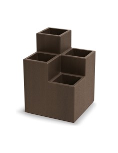Pflanzgefäß Stufenform 38 × 38 × 53 cm matt, 12 L – Cortenstahl | Töpferkönig