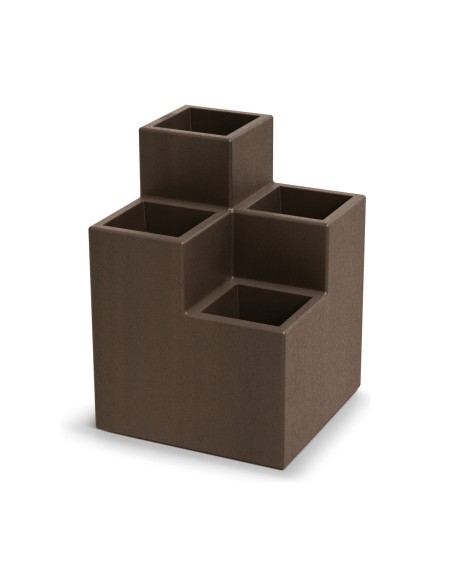 Pflanzgefäß Stufenform 38 × 38 × 53 cm matt, 12 L – Cortenstahl | Töpferkönig