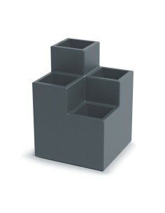 Pflanzgefäß Stufenform 38 × 38 × 53 cm matt, 12 L – Betongrau | Töpferkönig