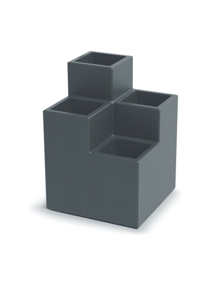 Pflanzgefäß Stufenform 38 × 38 × 53 cm matt, 12 L – Betongrau | Töpferkönig