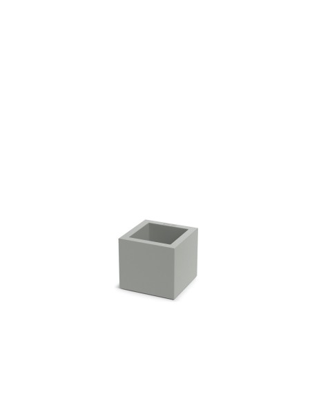 Blumentopf eckig 22 × 22 × 20 cm matt, 4 L – Betongrau | Töpferkönig