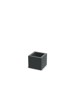 Blumentopf eckig 22 × 22 × 20 cm matt, 4 L – Dunkelgrau | Töpferkönig